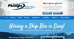 Desktop Screenshot of phillipsskipbins.com.au